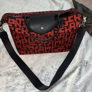 Longchamp Nylon and Leather Tote. Bag Shaper included!